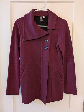 Ibex Womens Extra-small Reese Cardigan Maroon/Wine